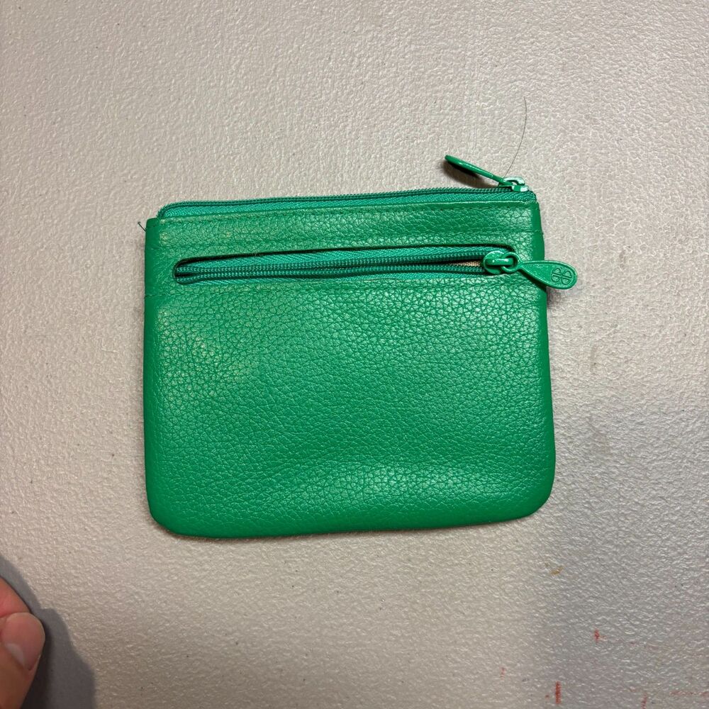 Buxton Kelly Green Pebbled Leather Card Holder Wallet - Picture 3 of 8